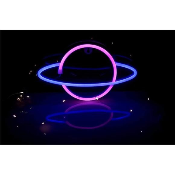 3Pcs Neon Signs,LED Neon Light Signs for Wall Decoration,LED Rocket Planet Alien - Picture 3 of 5